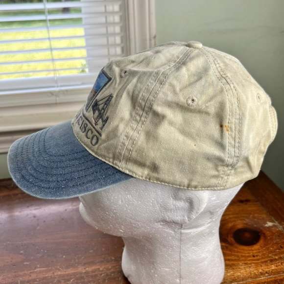 Rare Vintage San Francisco Strapback After The Quake Golden Gate Bridge Dad Hat - Picture 6 of 12
